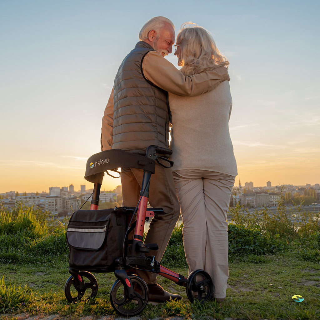 Foldable Lightweight Rollator Walker with Seat G115