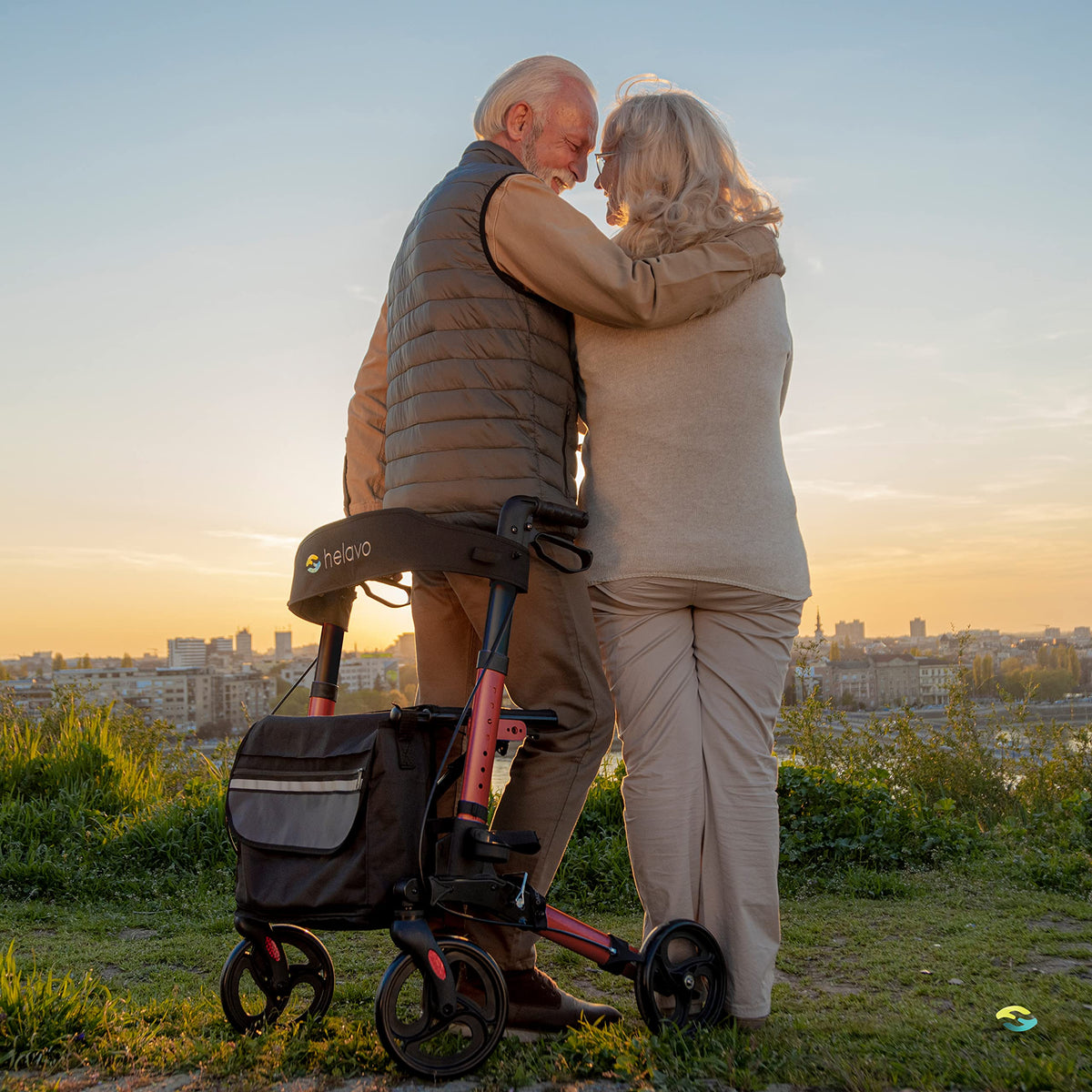 Foldable Lightweight Rollator Walker with Seat G115