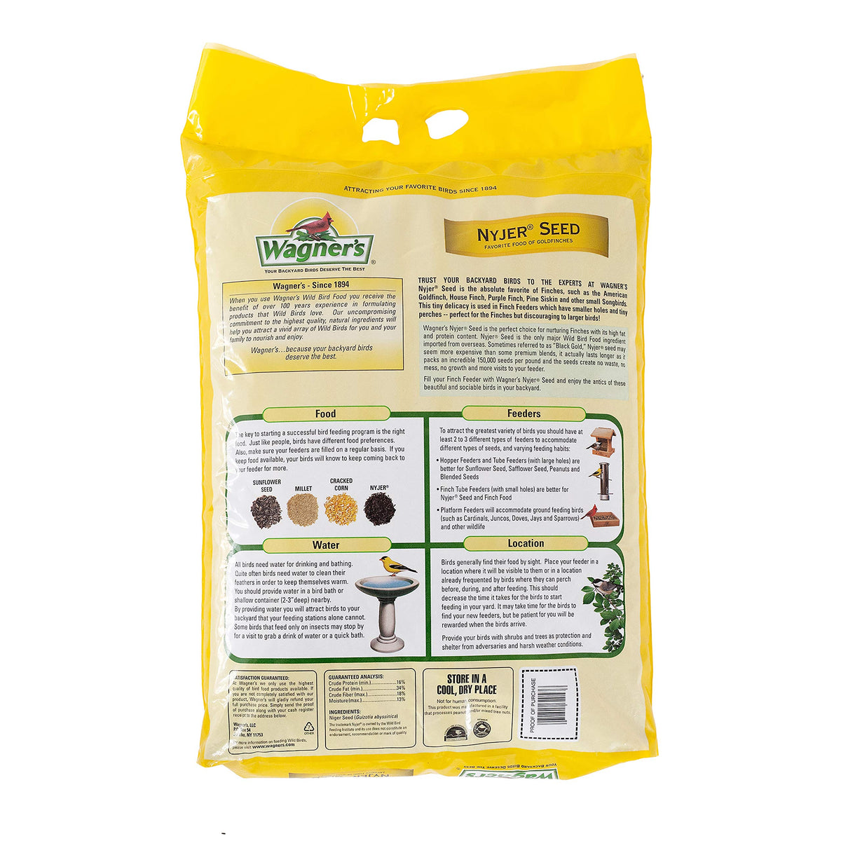 Nyjer Seed Wild Bird Food 20-Pound Bag M285