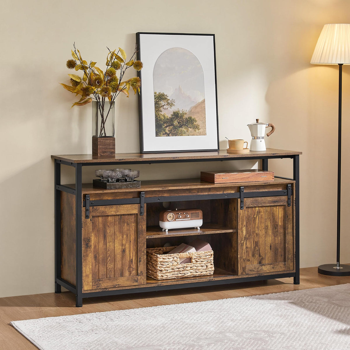 Tall Farmhouse TV Stand for 65 Inch TV Z45659
