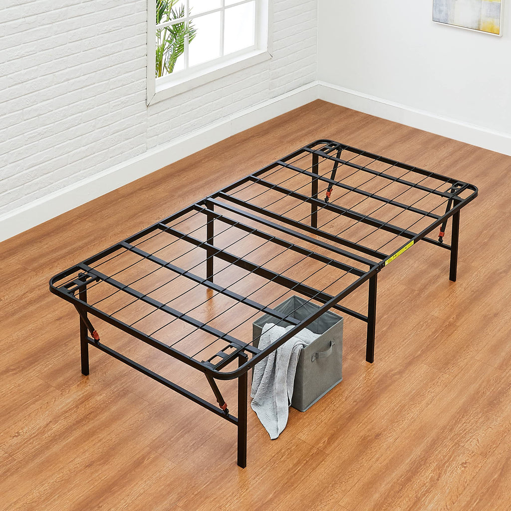 Foldable Metal Platform Bed Frame, 18 Inches High, Twin Size, Black R630141