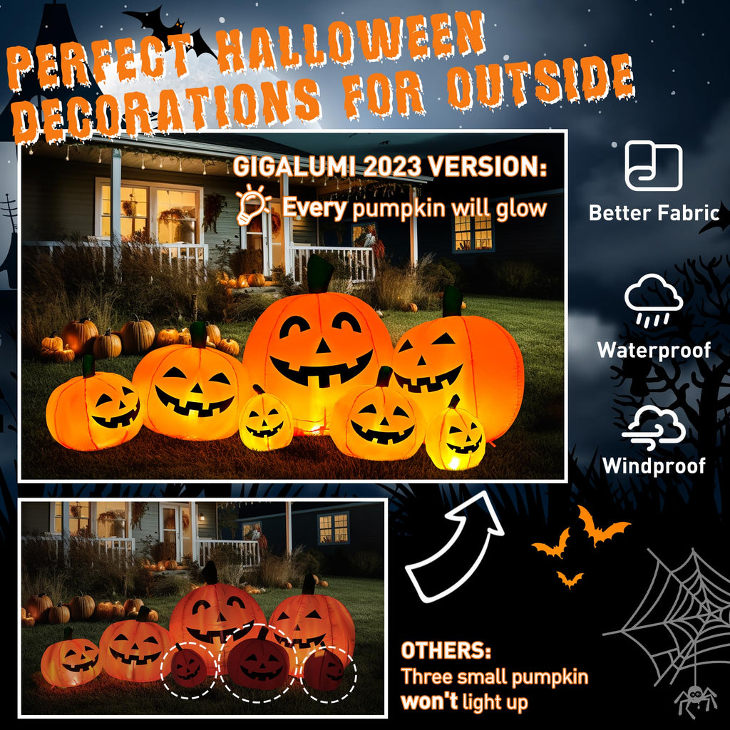 7.5FT Inflatable Outdoor Decoration Pumpkin Z37439
