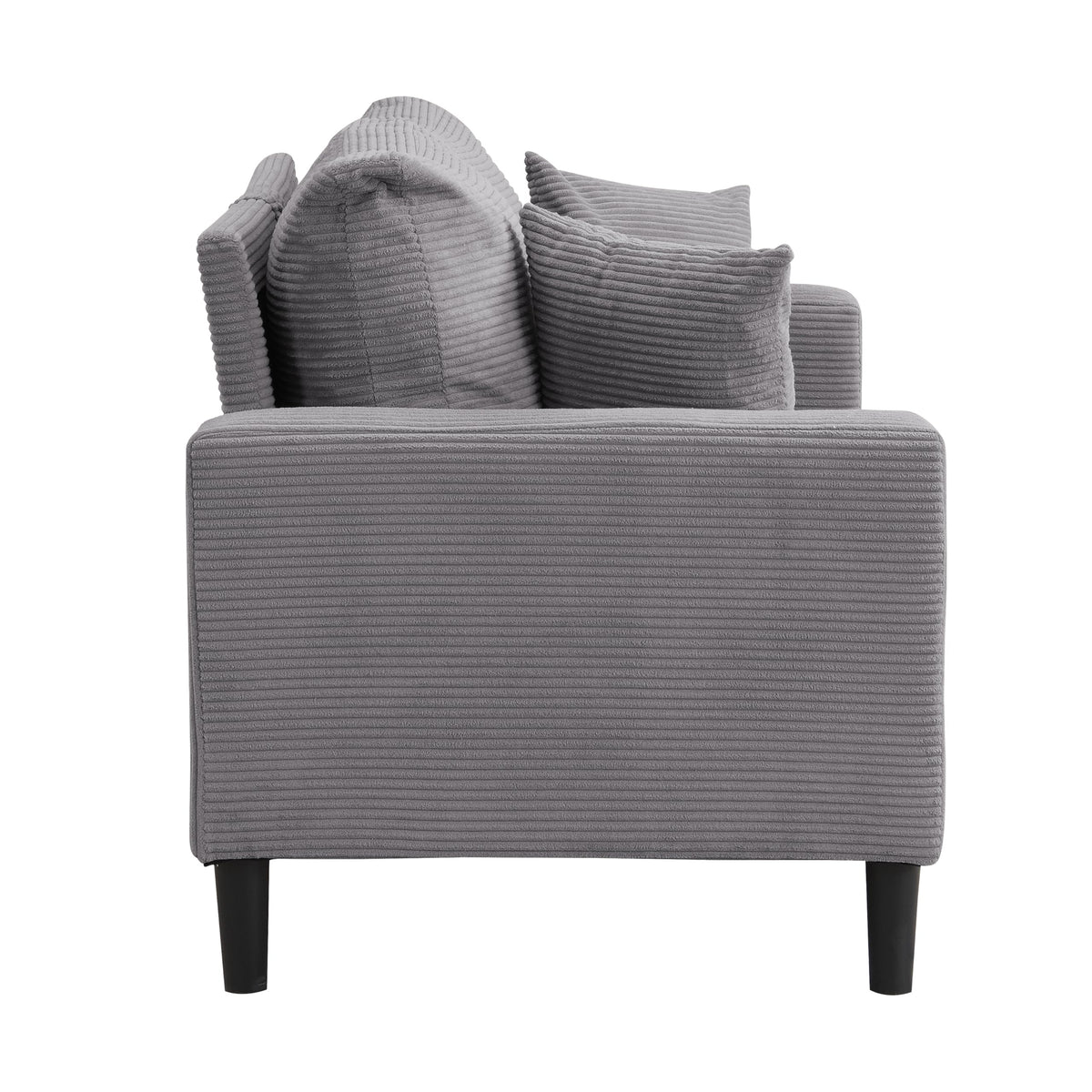 Light Gray 2-Seater Upholstered Loveseat Sofa D916