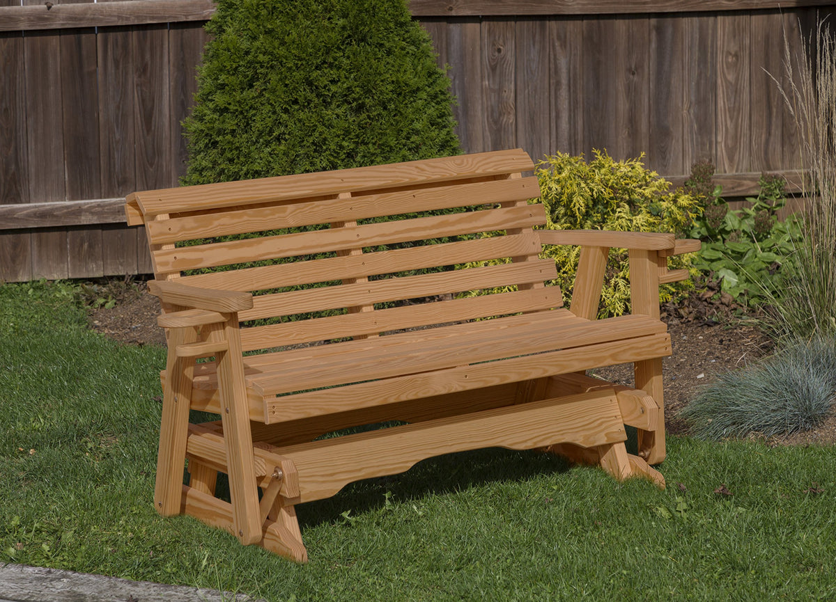 Brown 5 Feet Outdoor Glider with Cup Holders Q3484